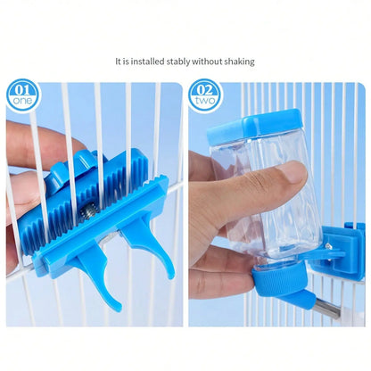 Automatic Bird Watering System, Self-Feeding Device for Small Birds, Cage Accessories, Pigeon Feeder, Cage Mounted Feeder, Parrot Feeder, Bird Feeders, Essential Pet Supplies