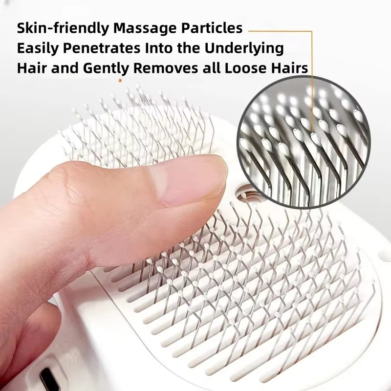 Cat Steam Brush Steamy Dog Brush 3 in 1 Electric Spray Cat Hair Brushes for Massage Pet Grooming Comb Hair Removal Combs