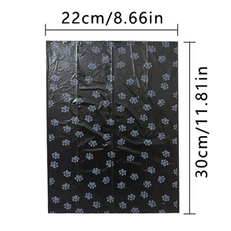 Solid Color Printed Pet Waste Bags, Portable Poop Bag Dispenser for Dog Walks, Easy Clean Cleaning Bags for Pets