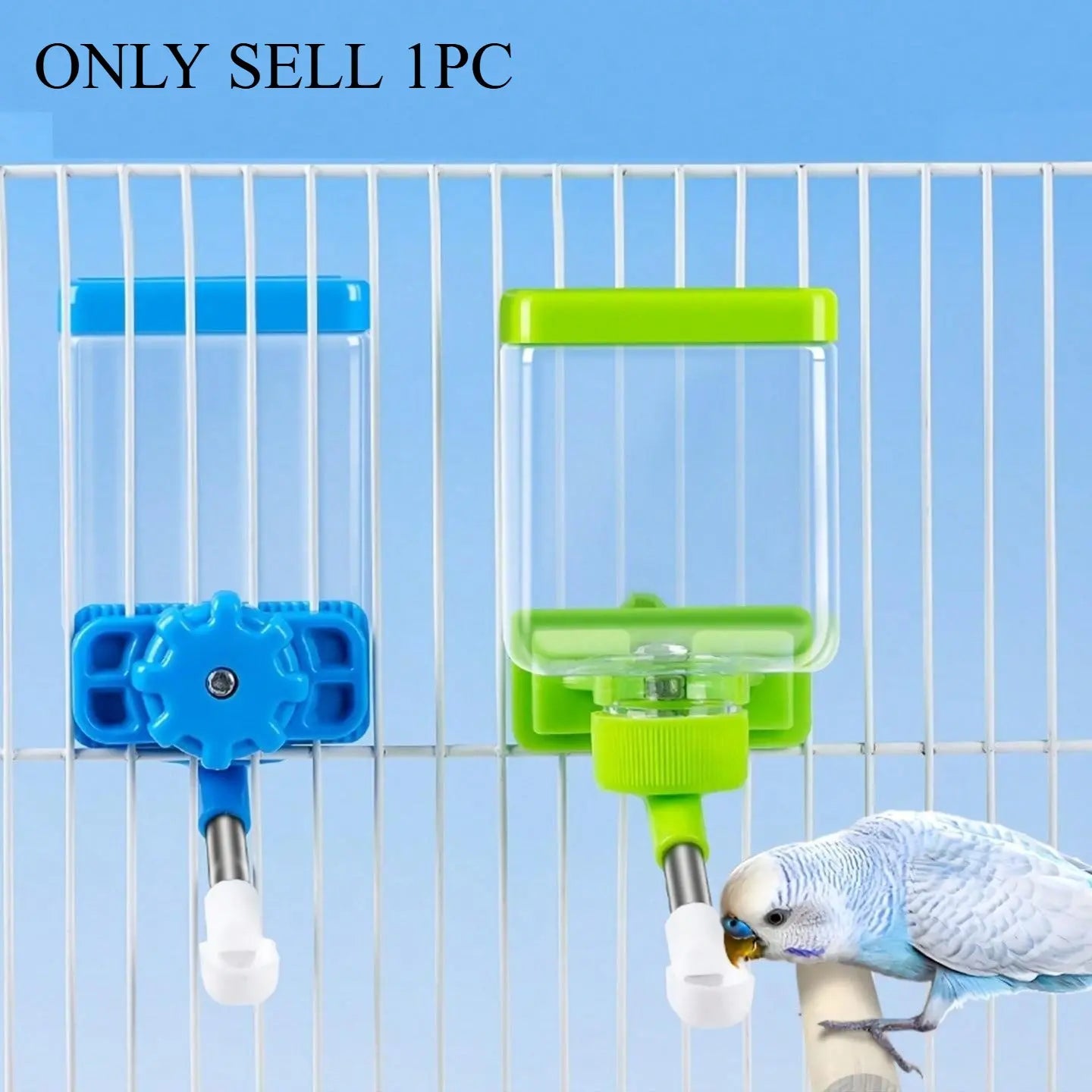 Automatic Bird Watering System, Self-Feeding Device for Small Birds, Cage Accessories, Pigeon Feeder, Cage Mounted Feeder, Parrot Feeder, Bird Feeders, Essential Pet Supplies