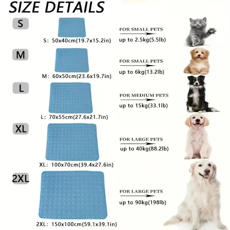 Pet Cooling Mat, Summer Pet Ice Pad, Breathable Pet Cooling Mat, Summer Cooling Pad for Dogs & Cats, Pet Supplies