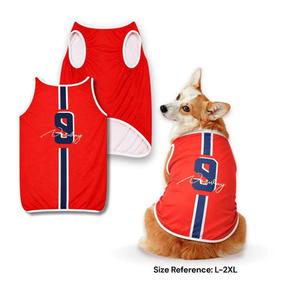 1Pc Football Theme Pet Cool Vest, Breathable Mesh Dog Cat Sports Top Shirt, Summer Comfortable Cooling Effect, Universal Size, All Seasons, Puppy Clothes