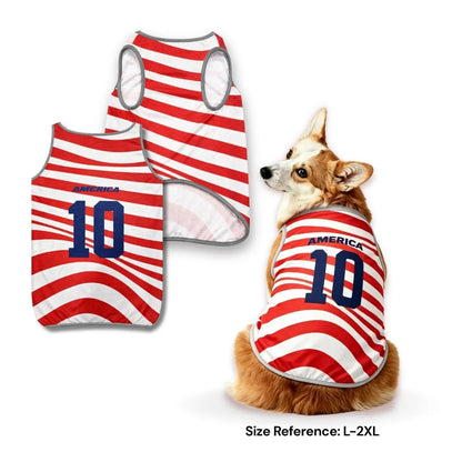 1Pc Football Theme Pet Cool Vest, Breathable Mesh Dog Cat Sports Top Shirt, Summer Comfortable Cooling Effect, Universal Size, All Seasons, Puppy Clothes