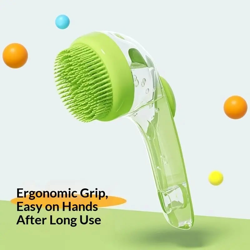 2-In-1 Pet Bath Brush & Shampoo Dispenser | Silicone Dog Grooming Tools Massage Scrubber