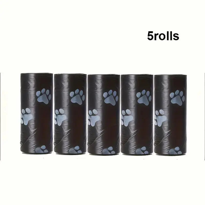 Solid Color Printed Pet Waste Bags, Portable Poop Bag Dispenser for Dog Walks, Easy Clean Cleaning Bags for Pets