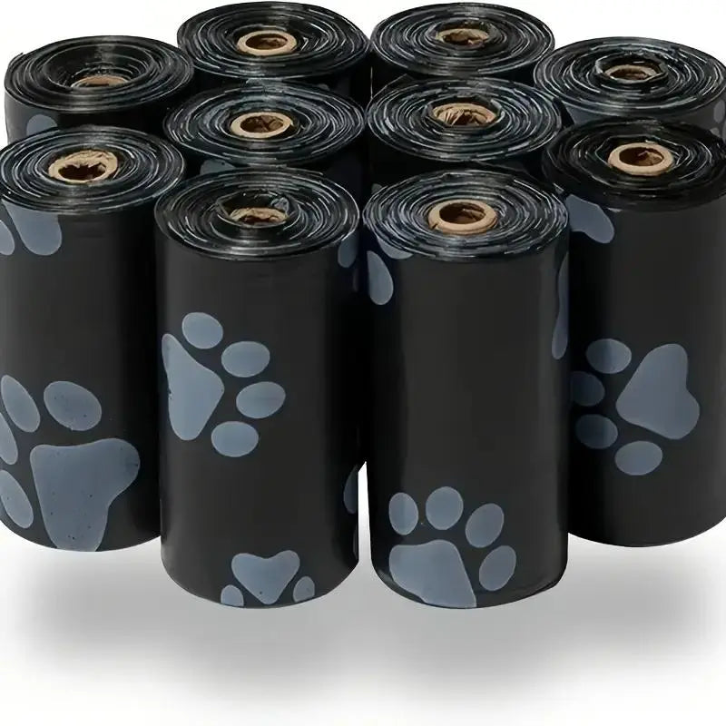 Solid Color Printed Pet Waste Bags, Portable Poop Bag Dispenser for Dog Walks, Easy Clean Cleaning Bags for Pets