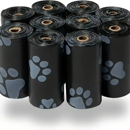 Solid Color Printed Pet Waste Bags, Portable Poop Bag Dispenser for Dog Walks, Easy Clean Cleaning Bags for Pets
