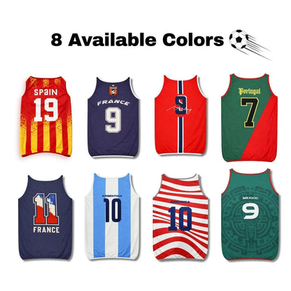1Pc Football Theme Pet Cool Vest, Breathable Mesh Dog Cat Sports Top Shirt, Summer Comfortable Cooling Effect, Universal Size, All Seasons, Puppy Clothes